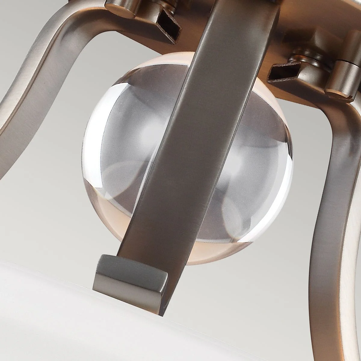 Evington 2Lt Semi Flush Ceiling Light - Sunset Gold/Satin Nickel Finish - Image 6