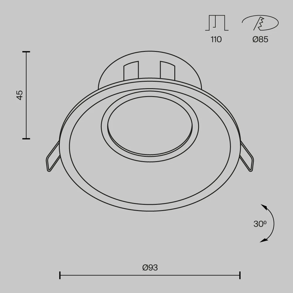 Eye Downlight Dot GU10 1x10W - Image 2