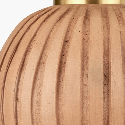 Ezekiel Table Lamp- Black/ Orange Terracotta Textured Ball - Image 9