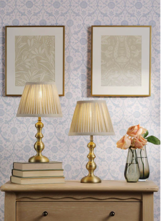 Ezra Twin Pack Table Lamp Matt Antique Brass With Shade - Image 2