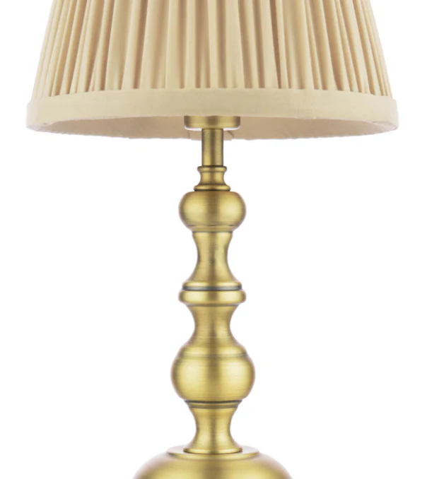 Ezra Twin Pack Table Lamp Matt Antique Brass With Shade - Image 3