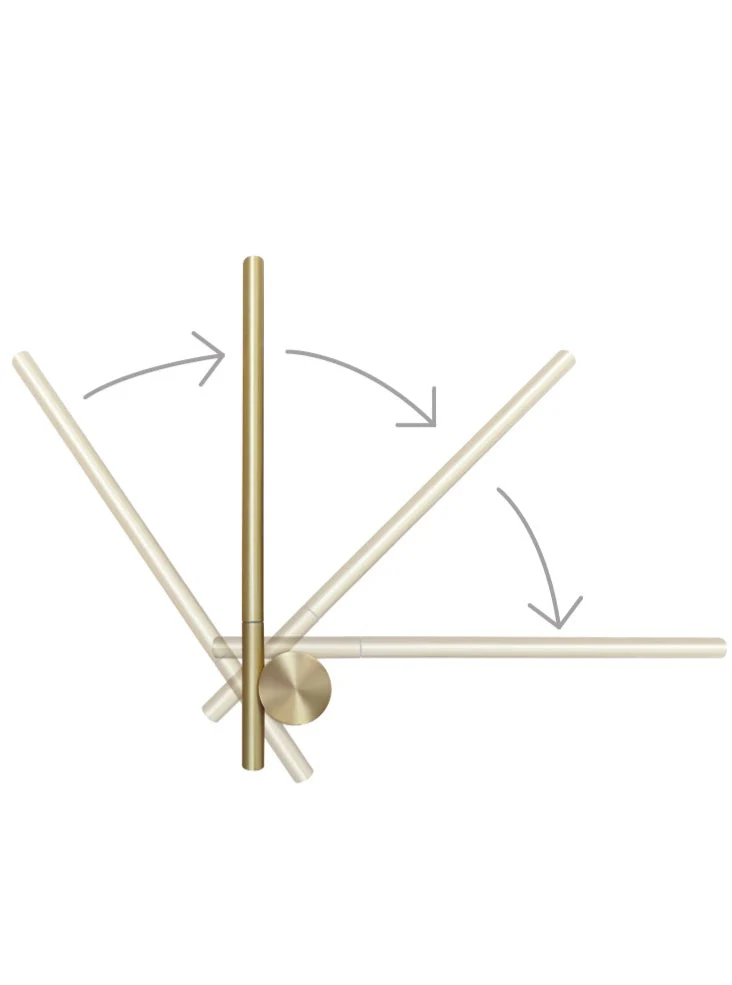 Fabian LED Linear Wall Light - Satin Brass - Image 4