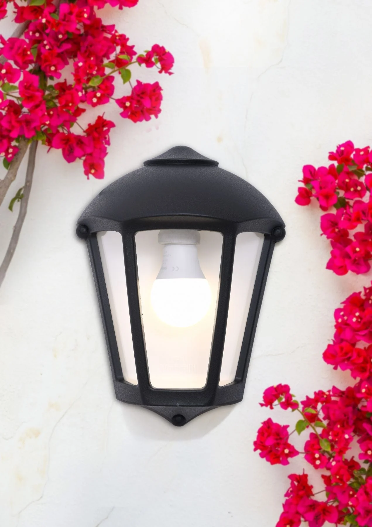Fabio Outdoor Flush Wall Light IP55 - Black/Grey - Image 3