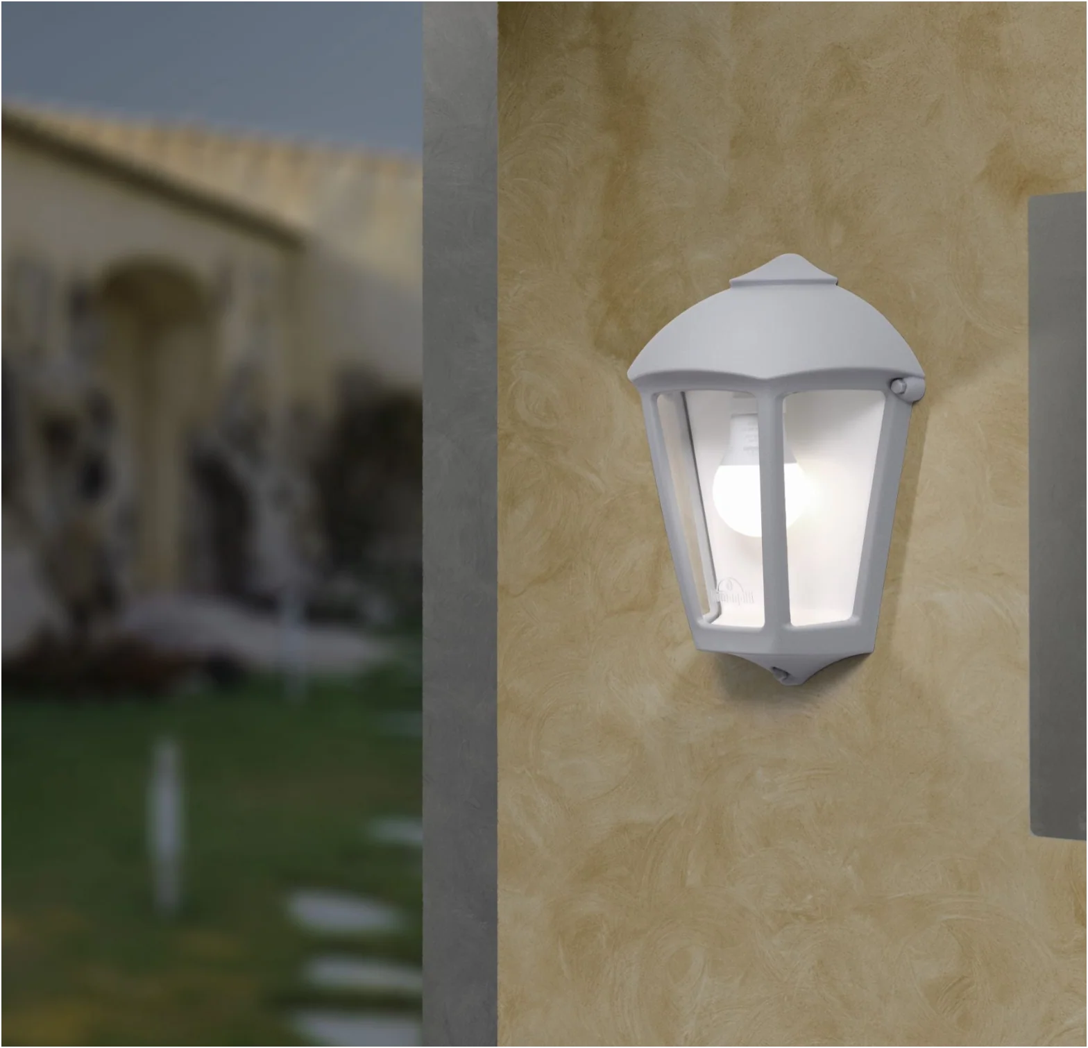 Fabio Outdoor Flush Wall Light IP55 - Black/Grey - Image 5