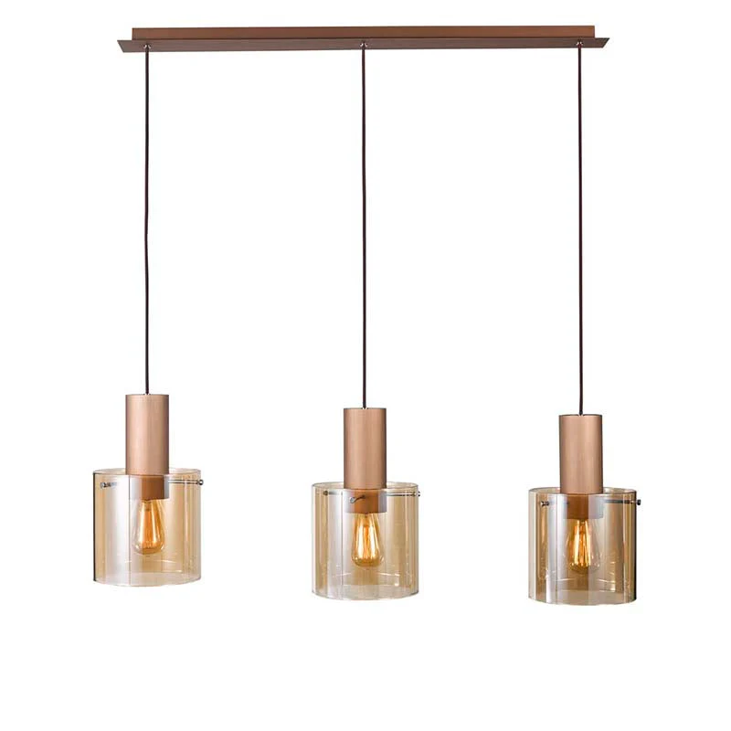 Fade 3Lt Linear Pendant - Various Colours - Image 3