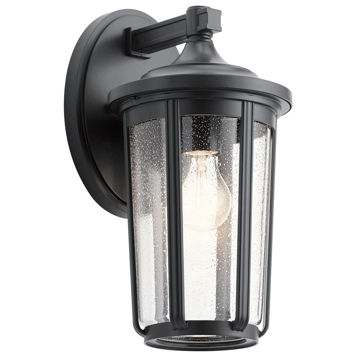 Fairfield 1 Light Medium/Large Outdoor Wall Lantern - Olde Bronze/Black E27 IP44 - Image 4