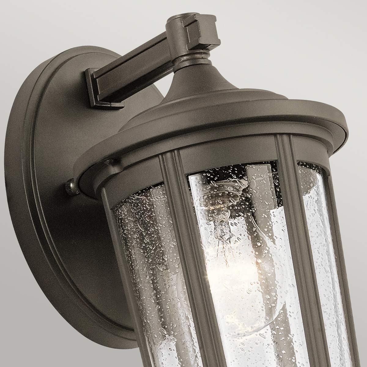 Fairfield 1 Light Medium/Large Outdoor Wall Lantern - Olde Bronze/Black E27 IP44 - Image 5