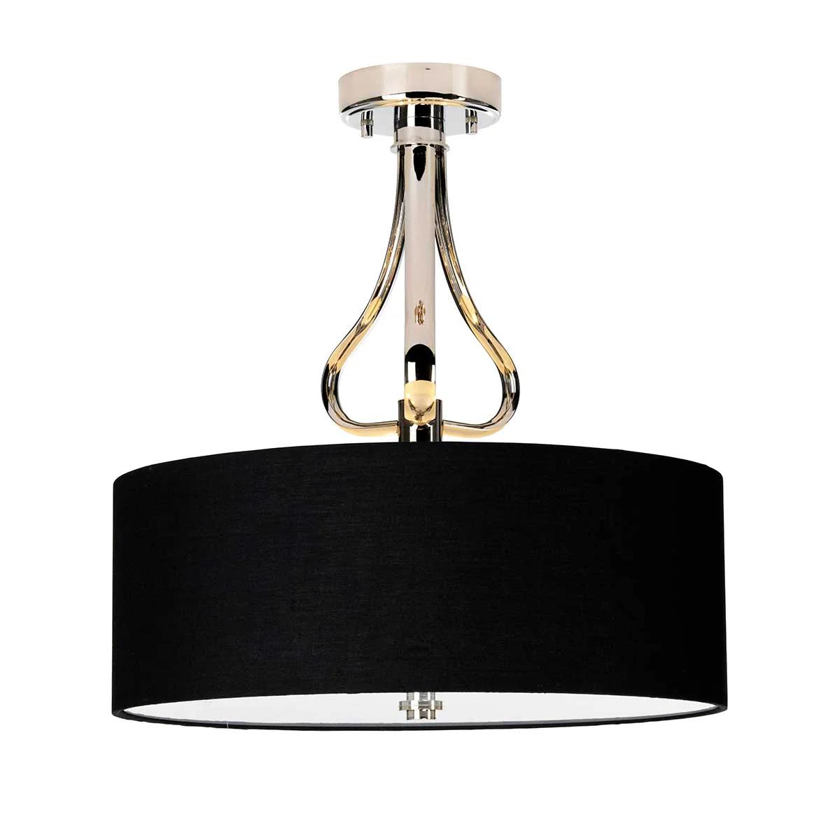 Falmouth 3 Light Semi Flush IP44 – French Gold/Polished Chrome Finish - Image 2
