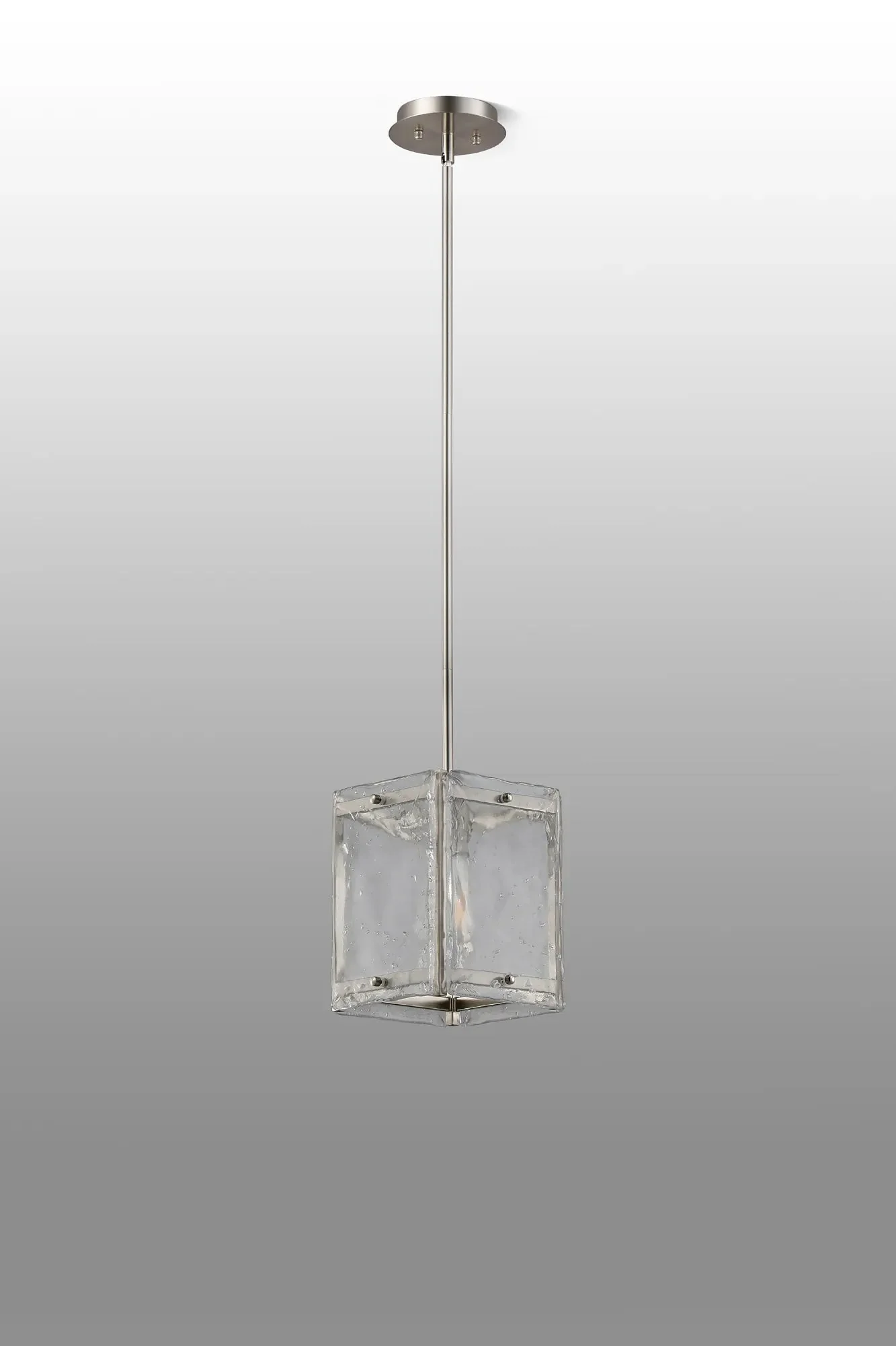 Faringdon Multi Height Pendant Semi Flush 1 Light- Matt Black & Satin Nickel - Image 6