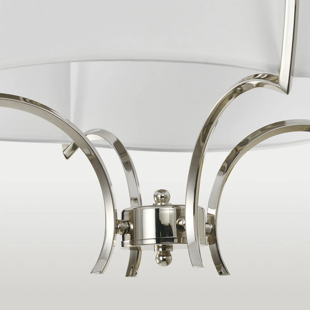 Faro 1/4Lt Semi Flush Pendant - Nickel Finish - Image 3