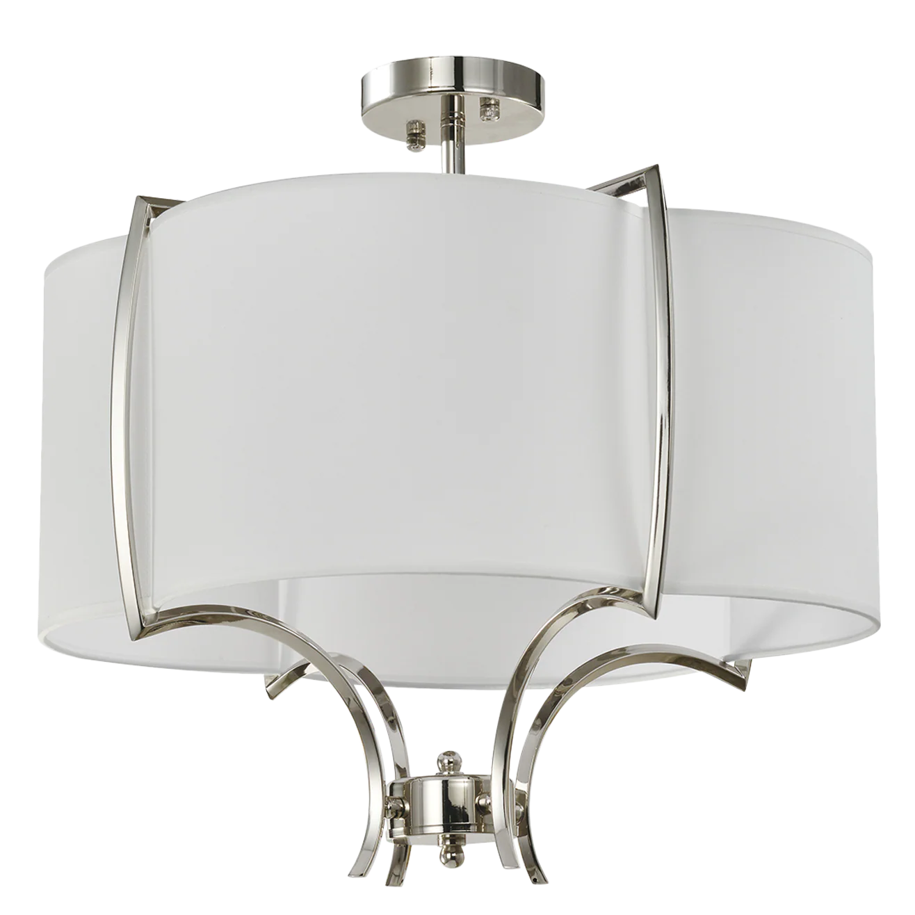 Faro 1/4Lt Semi Flush Pendant - Nickel Finish - Image 4