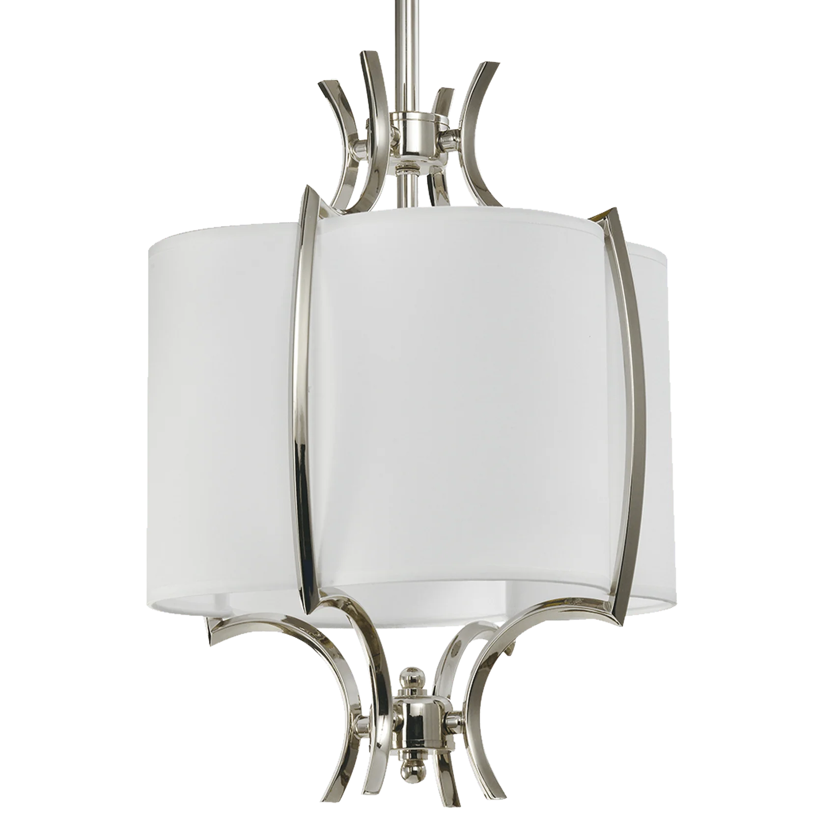 Faro 1/4Lt Semi Flush Pendant - Nickel Finish - Image 8