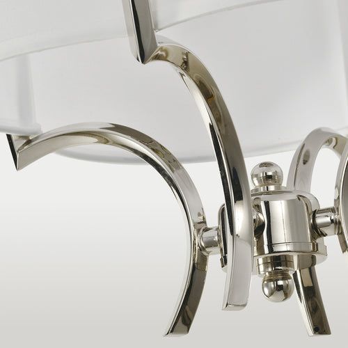 Faro 1/4Lt Semi Flush Pendant - Nickel Finish - Image 9