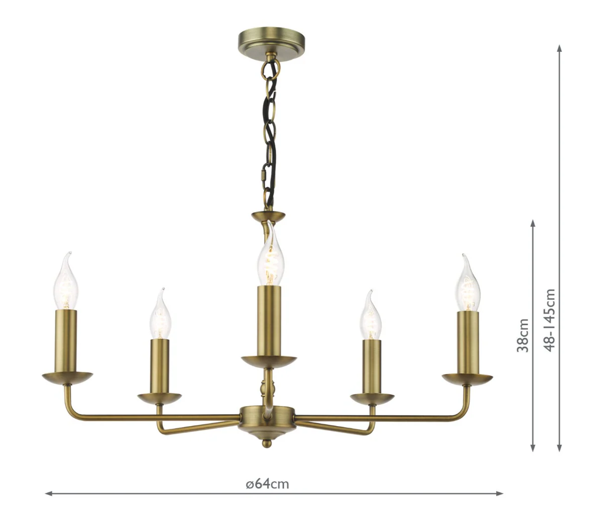 Favian 5/8 Light Pendant - Matt Bronze Fitting Only - Image 5