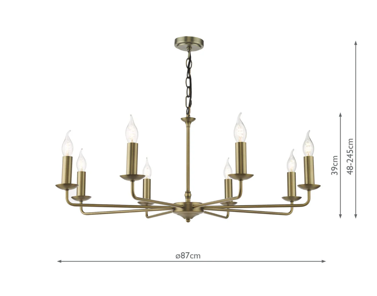 Favian 5/8 Light Pendant - Matt Bronze Fitting Only - Image 9
