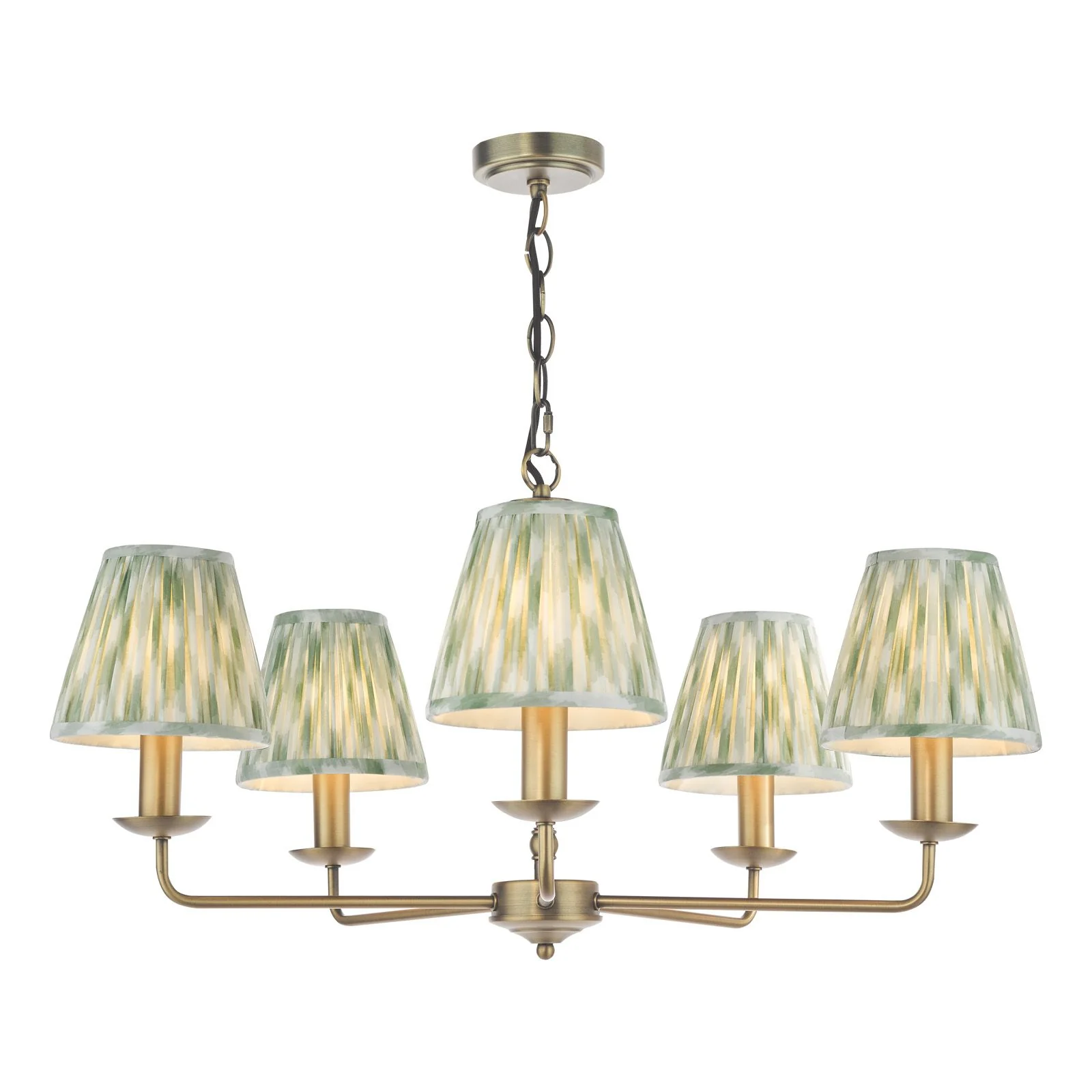 Favian 5 Lt Ceiling Light-  Matt Bronze With Red/ Green Shades - Image 5