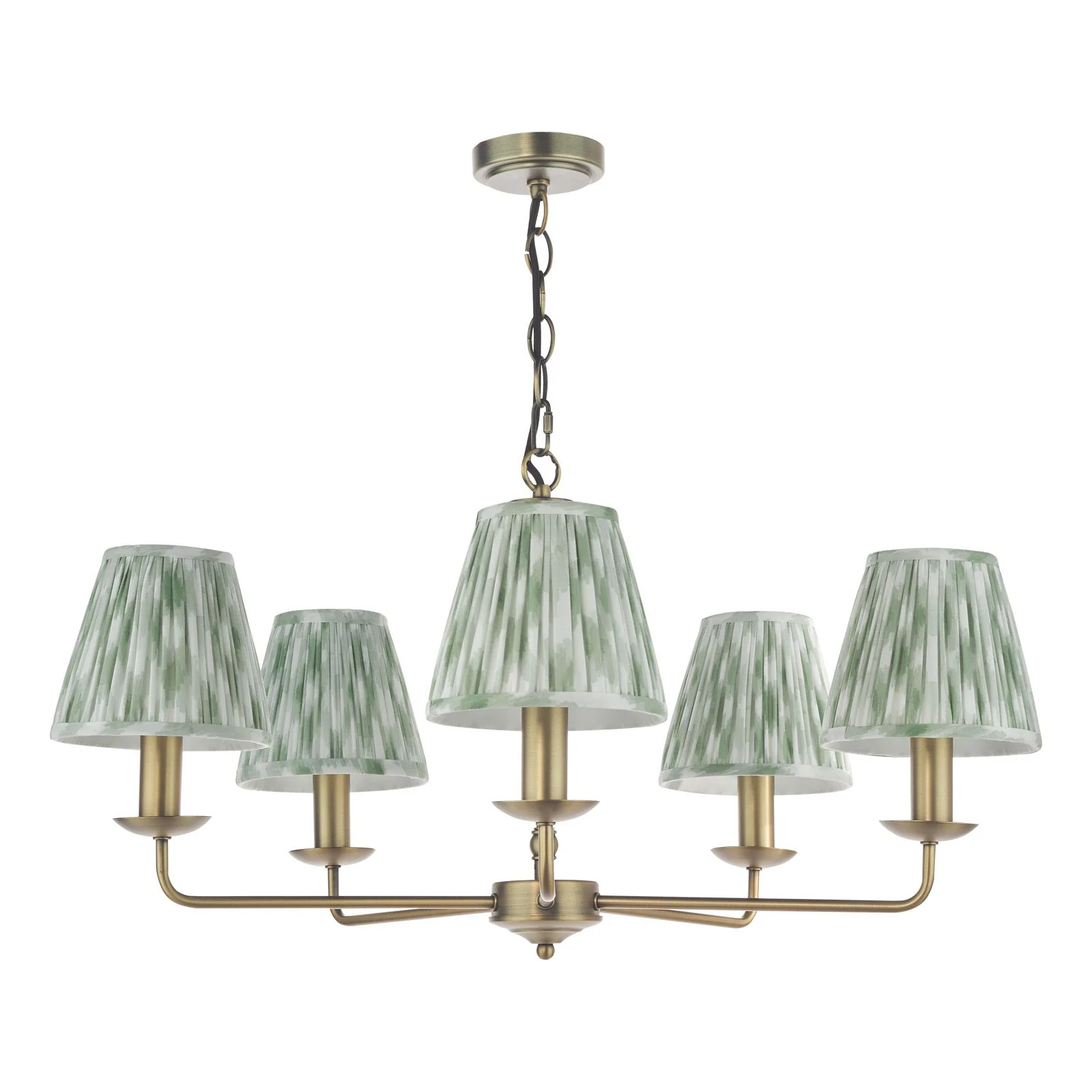 Favian 5 Lt Ceiling Light-  Matt Bronze With Red/ Green Shades - Image 6