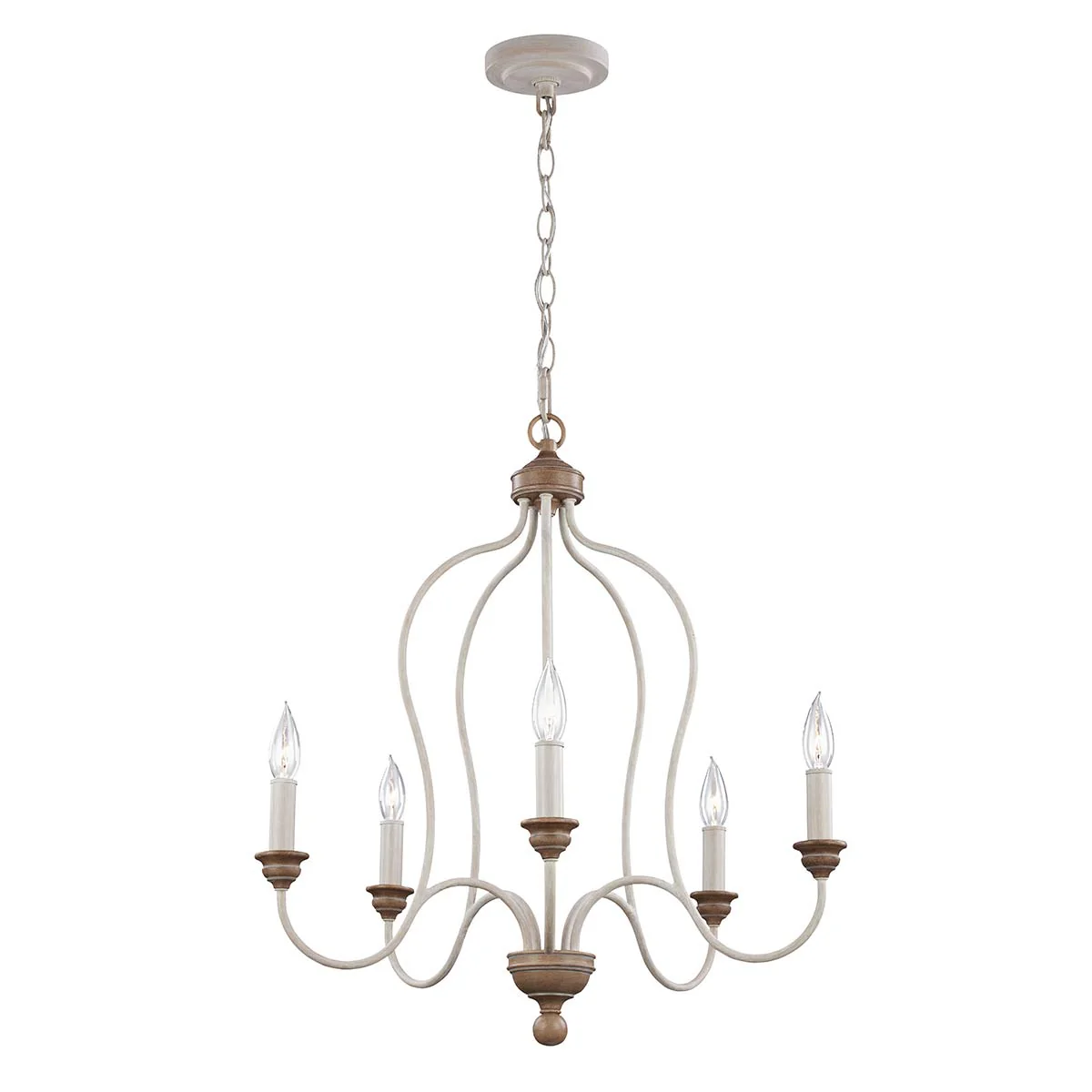 Hartsville 3/5Lt Multi-Arm Pendant - Chalk Washed Beechwood - Image 2