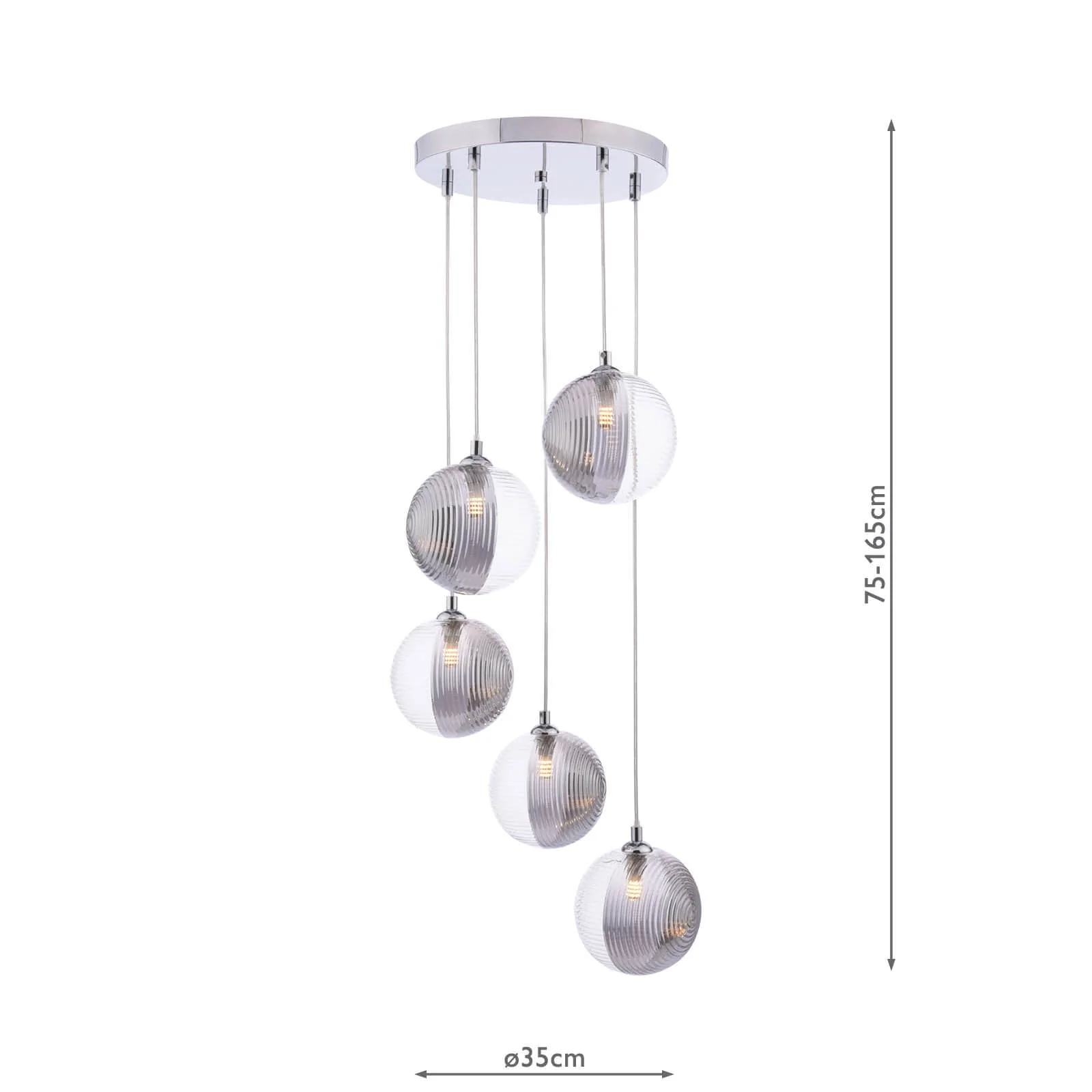 Federico 5 Light Cluster Pendant In Various Finishes - Image 3
