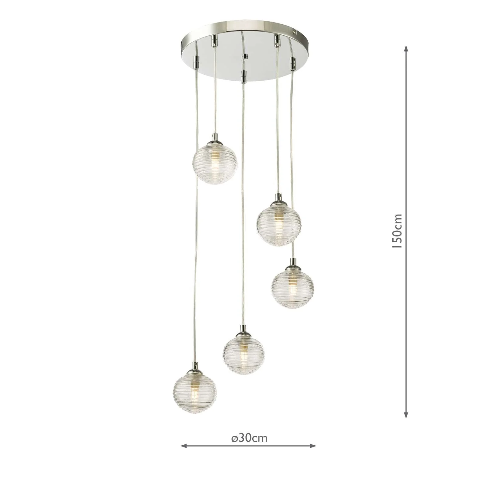 Federico 5 Light Cluster Pendant In Various Finishes - Image 40