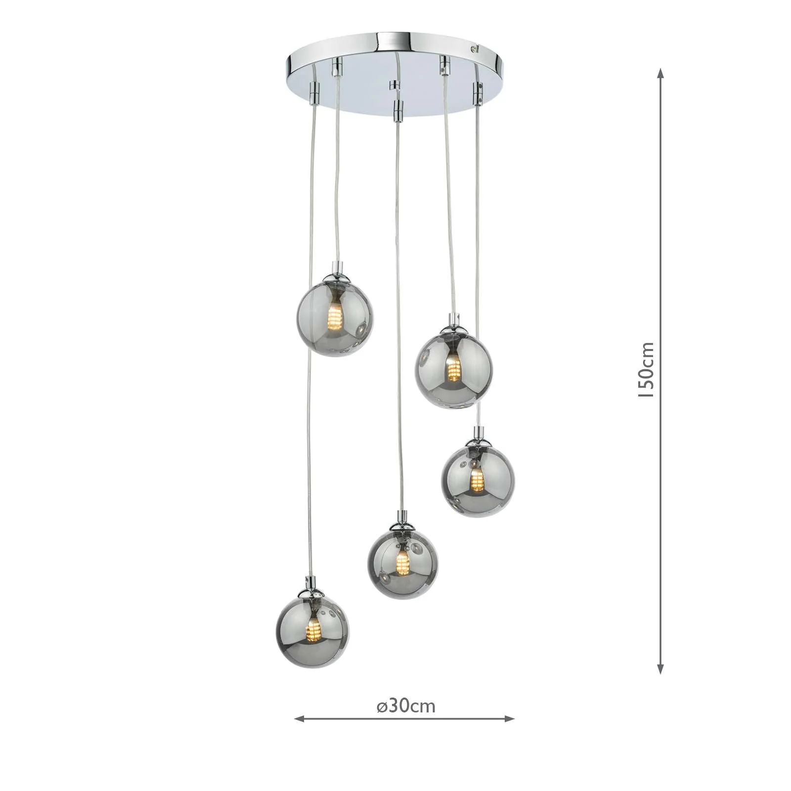 Federico 5 Light Cluster Pendant In Various Finishes - Image 48