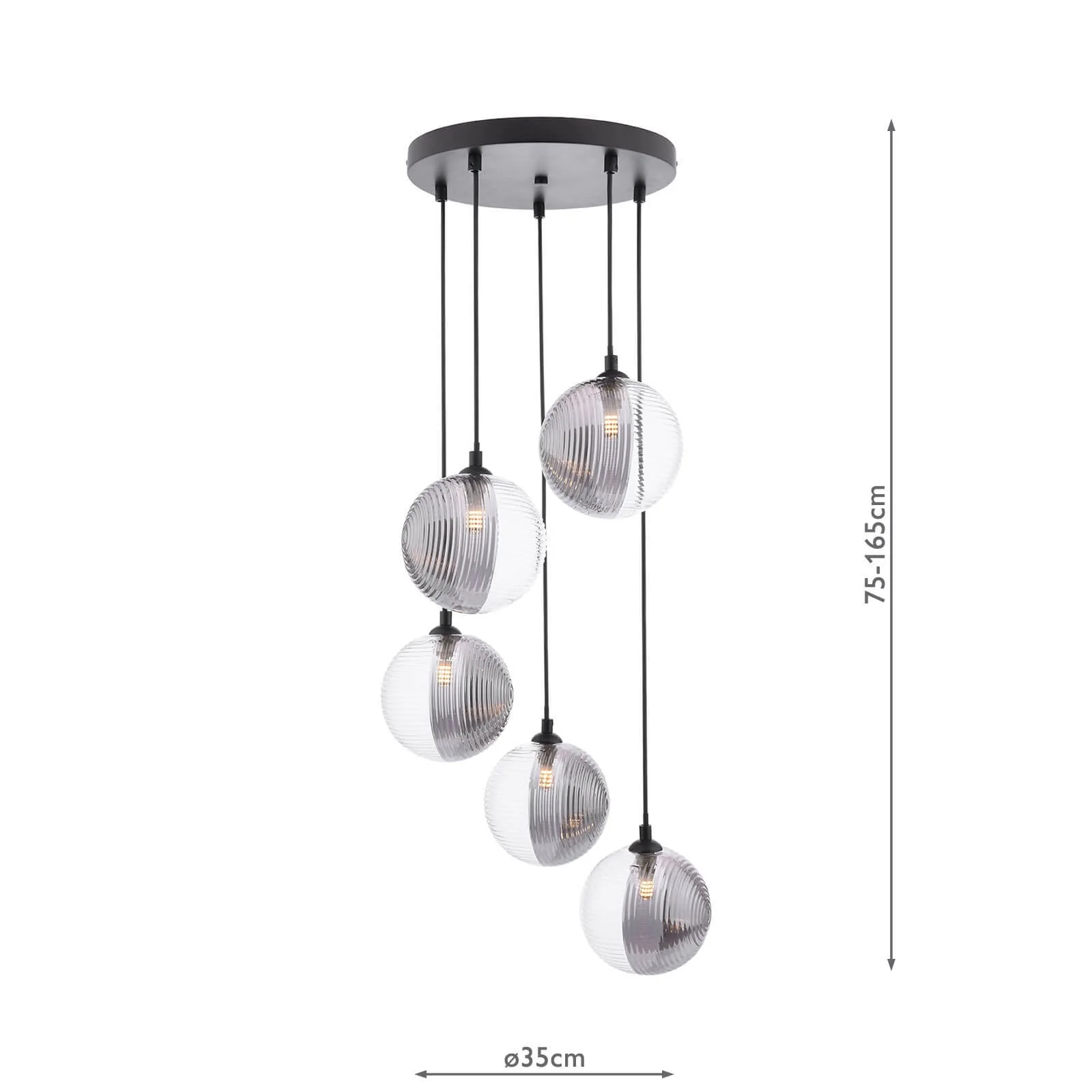 Federico 5 Light Cluster Pendant In Various Finishes - Image 6