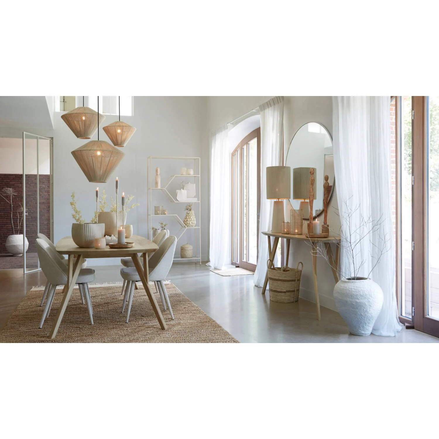 Felida Hanging Lamp Cream - Small/Medium/Large - Image 3