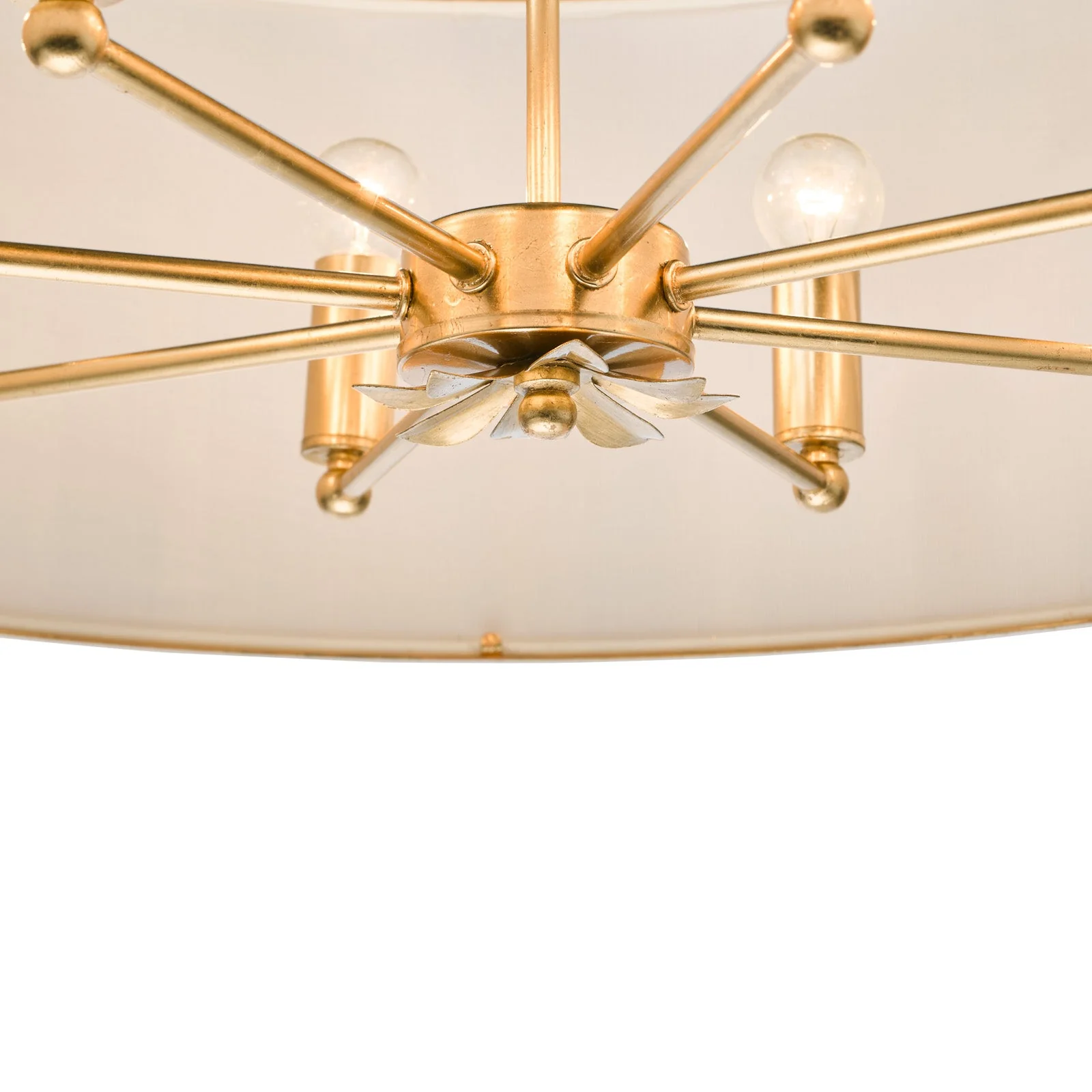 Fenella 5/8Lt Pendant Gold Leaf and Seagrass Shade - Image 7