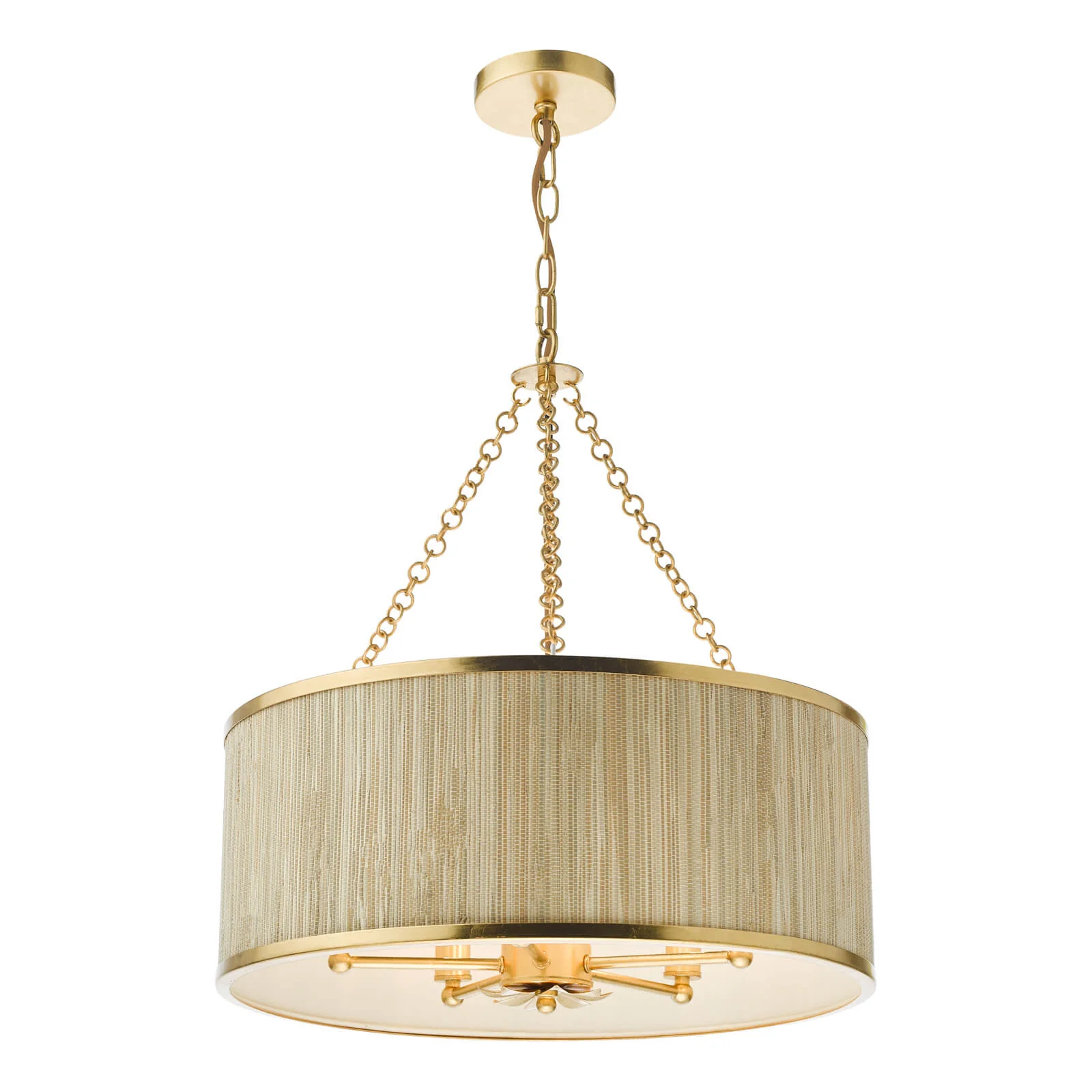Fenella 5/8Lt Pendant Gold Leaf and Seagrass Shade - Image 9