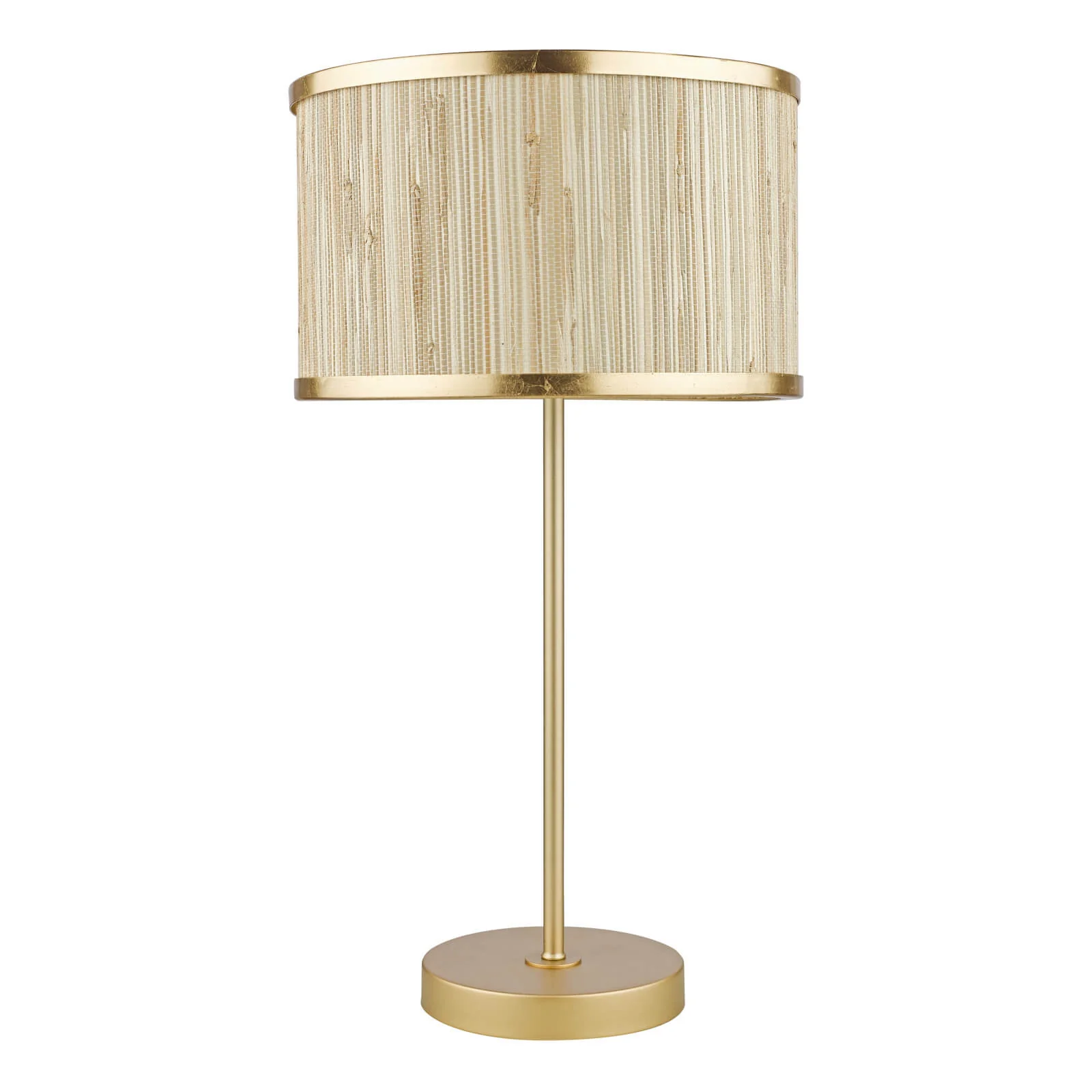 Fenella Table Lamp Gold Leaf With Seagrass Shade E14 - Image 2