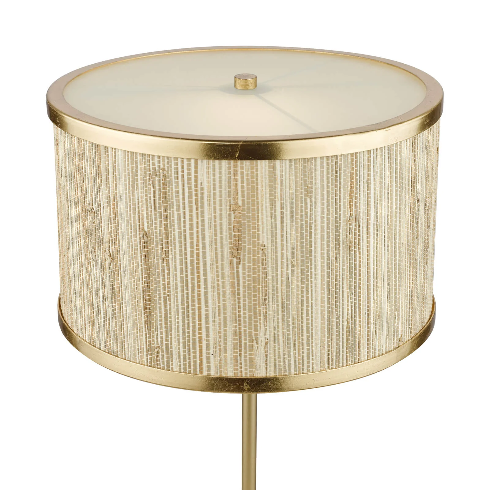 Fenella Table Lamp Gold Leaf With Seagrass Shade E14 - Image 3