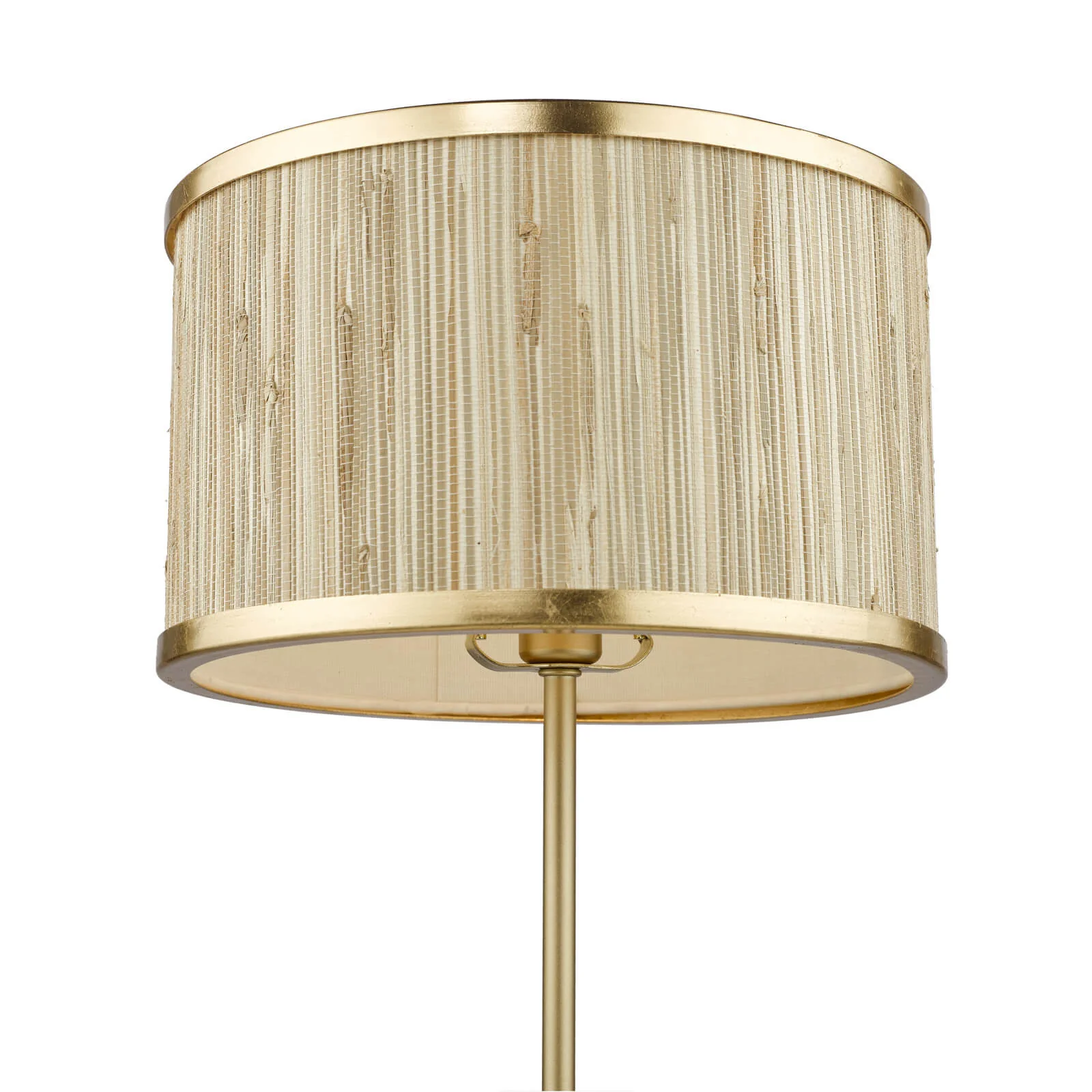 Fenella Table Lamp Gold Leaf With Seagrass Shade E14 - Image 4