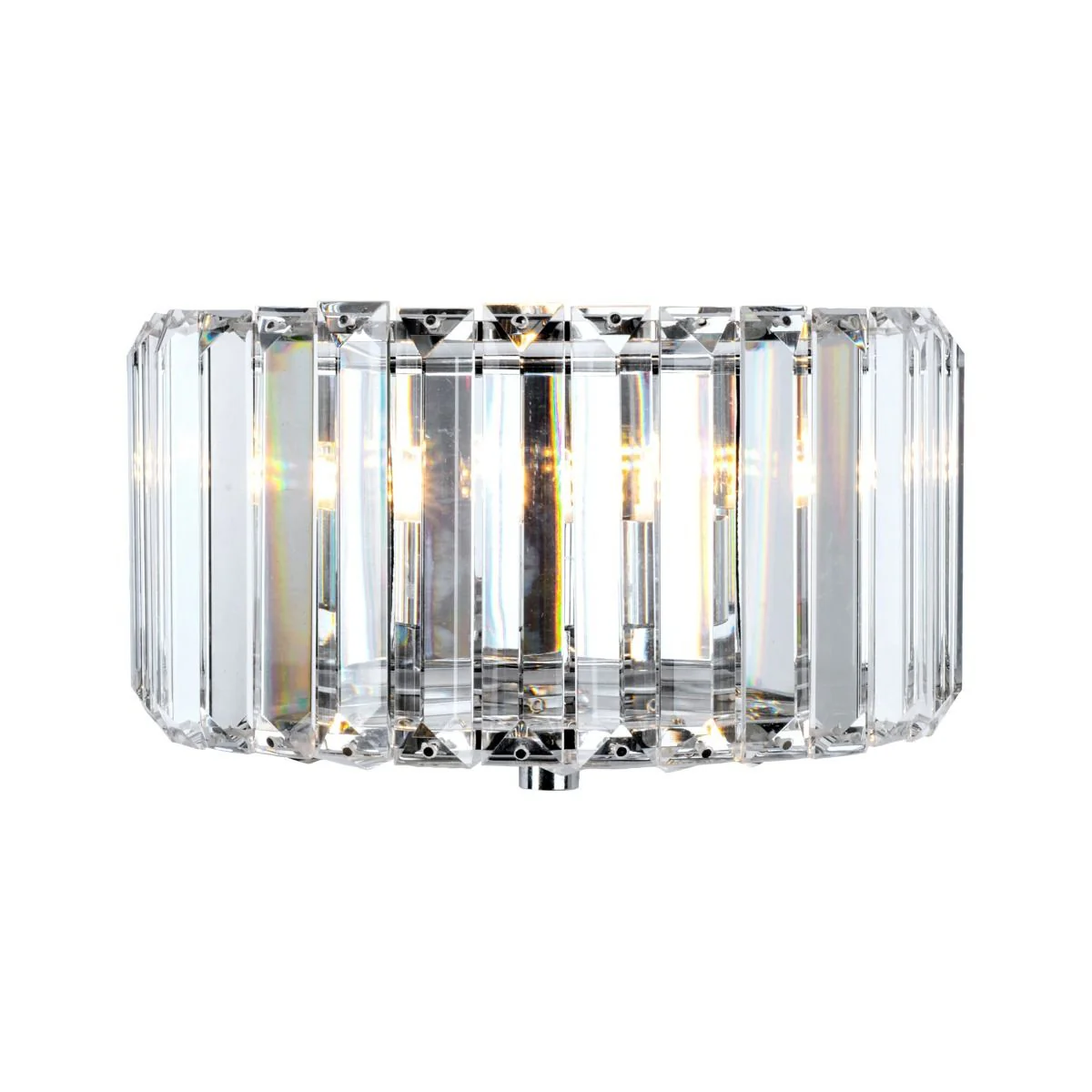 Fernhurst Wall Light - Crystal & Antique Brass and Polished Chrome Glass - Image 2