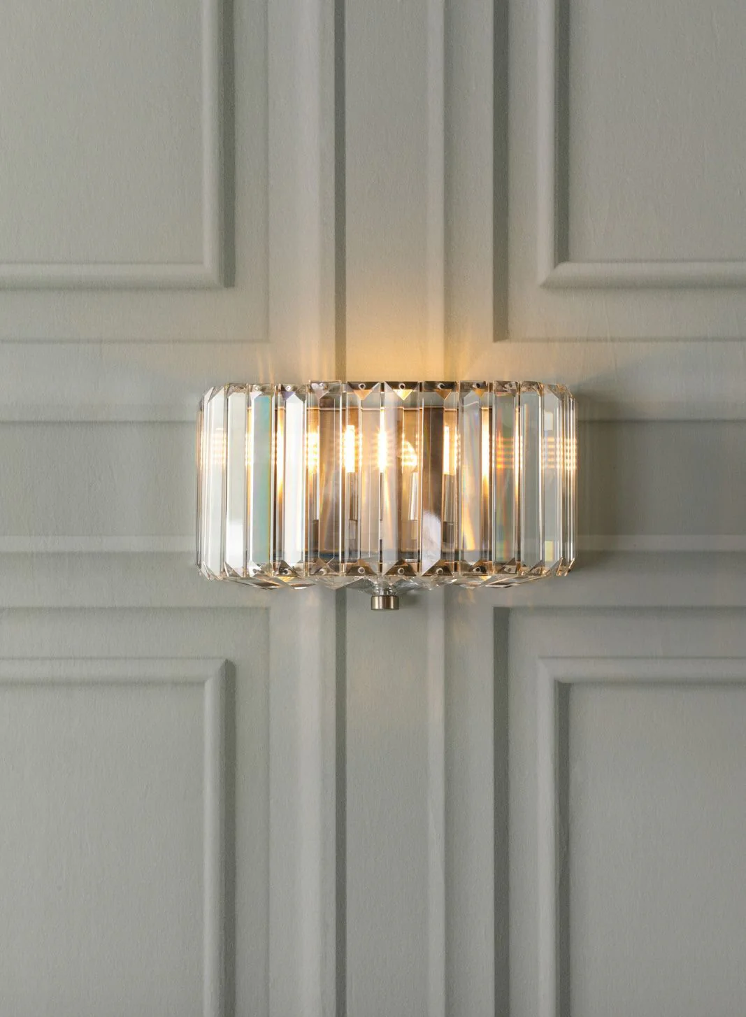 Fernhurst Wall Light - Crystal & Antique Brass and Polished Chrome Glass - Image 4