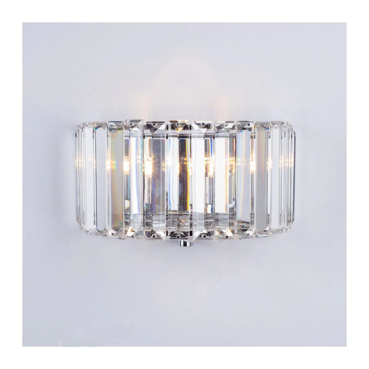Fernhurst Wall Light - Crystal & Antique Brass and Polished Chrome Glass - Image 5