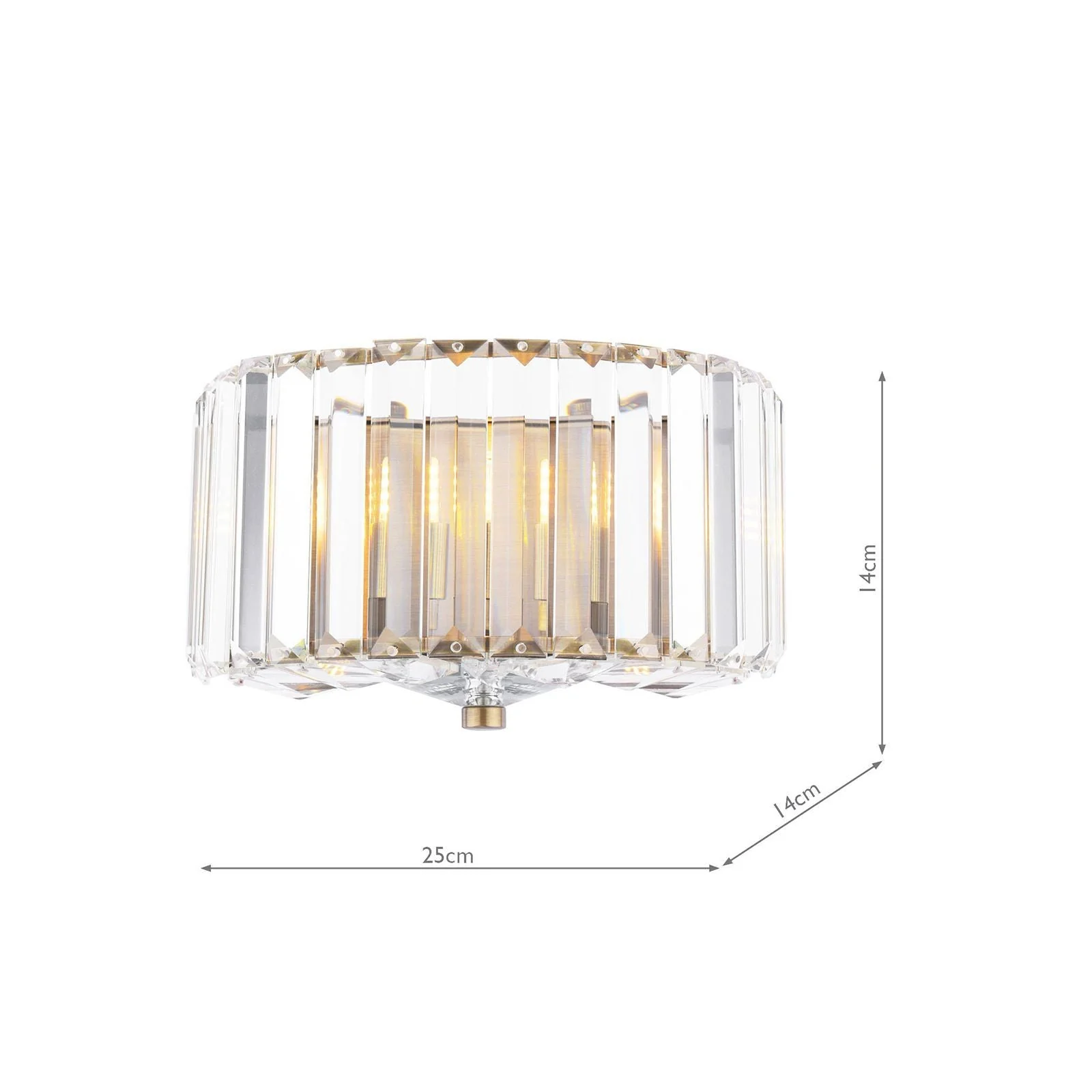 Fernhurst Wall Light - Crystal & Antique Brass and Polished Chrome Glass - Image 6