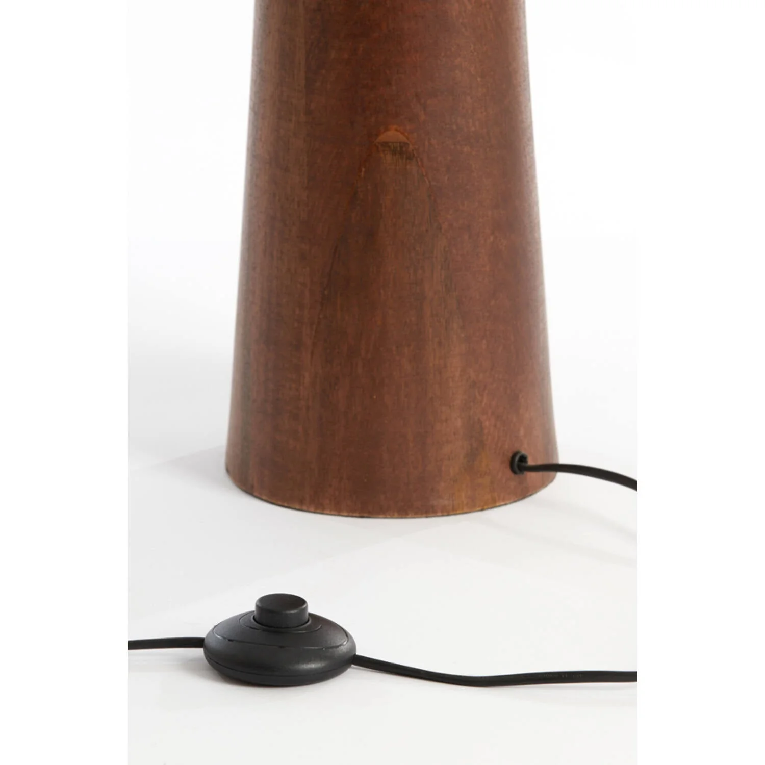 Festina Modern Wooden Floor Lamp -Dark/Light Brown - Image 4