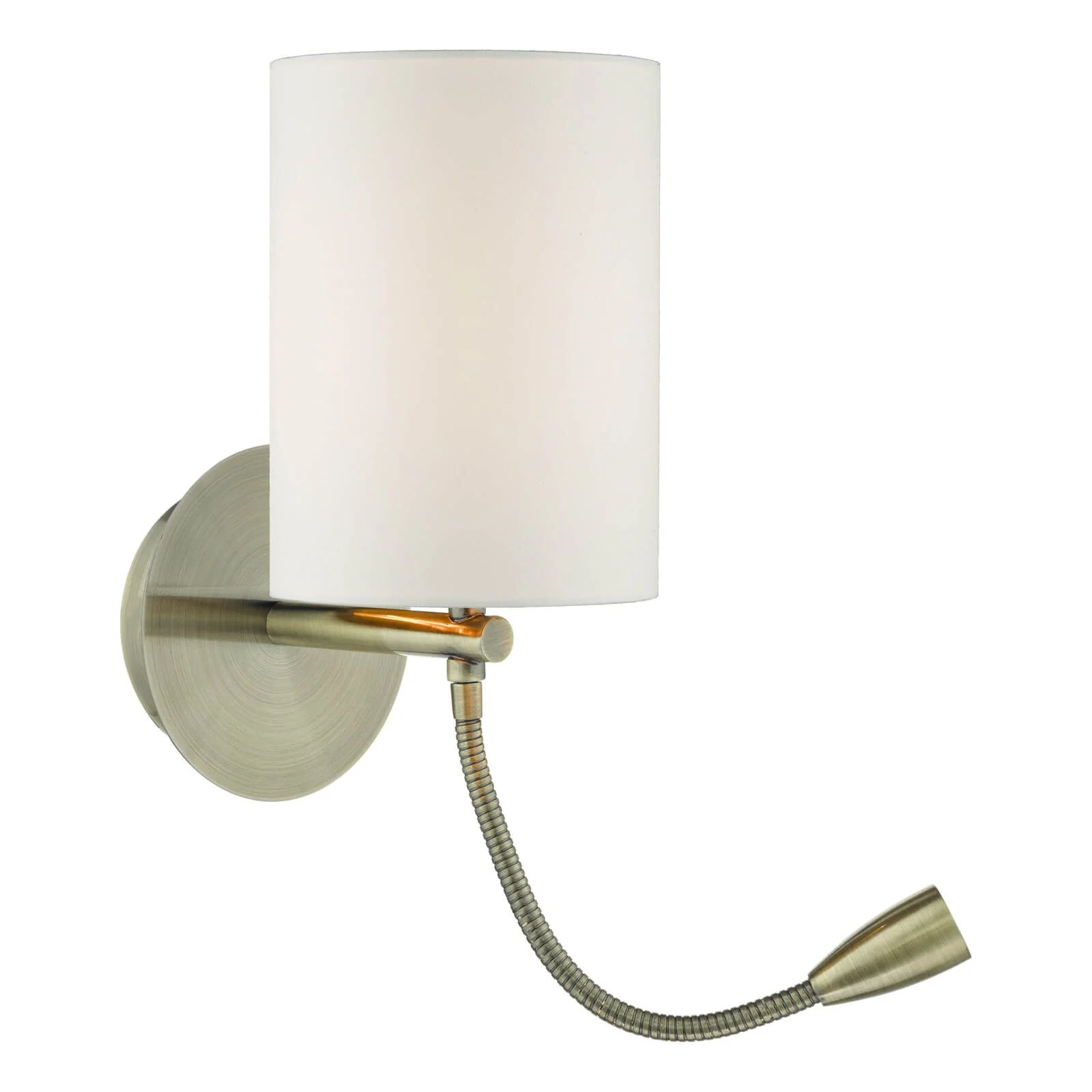 Feta Wall Light With Shade LED - Chrome/Brass - Image 2