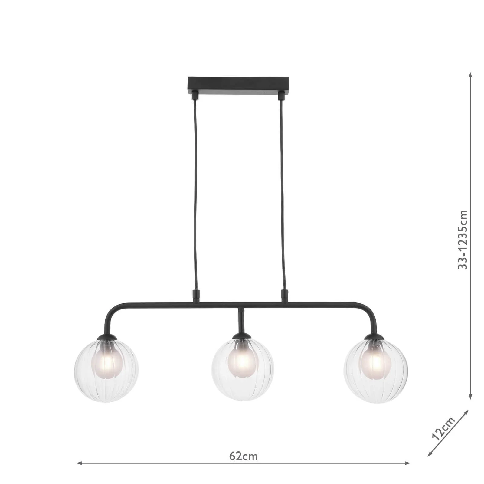 Feya 3 Light Kitchen Light - Various Finish - Image 11