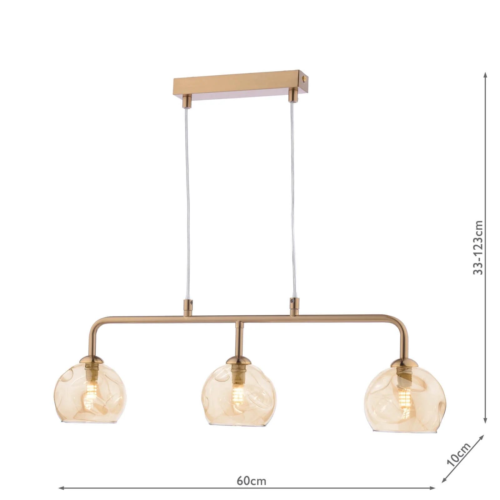 Feya 3 Light Kitchen Light - Various Finish - Image 3