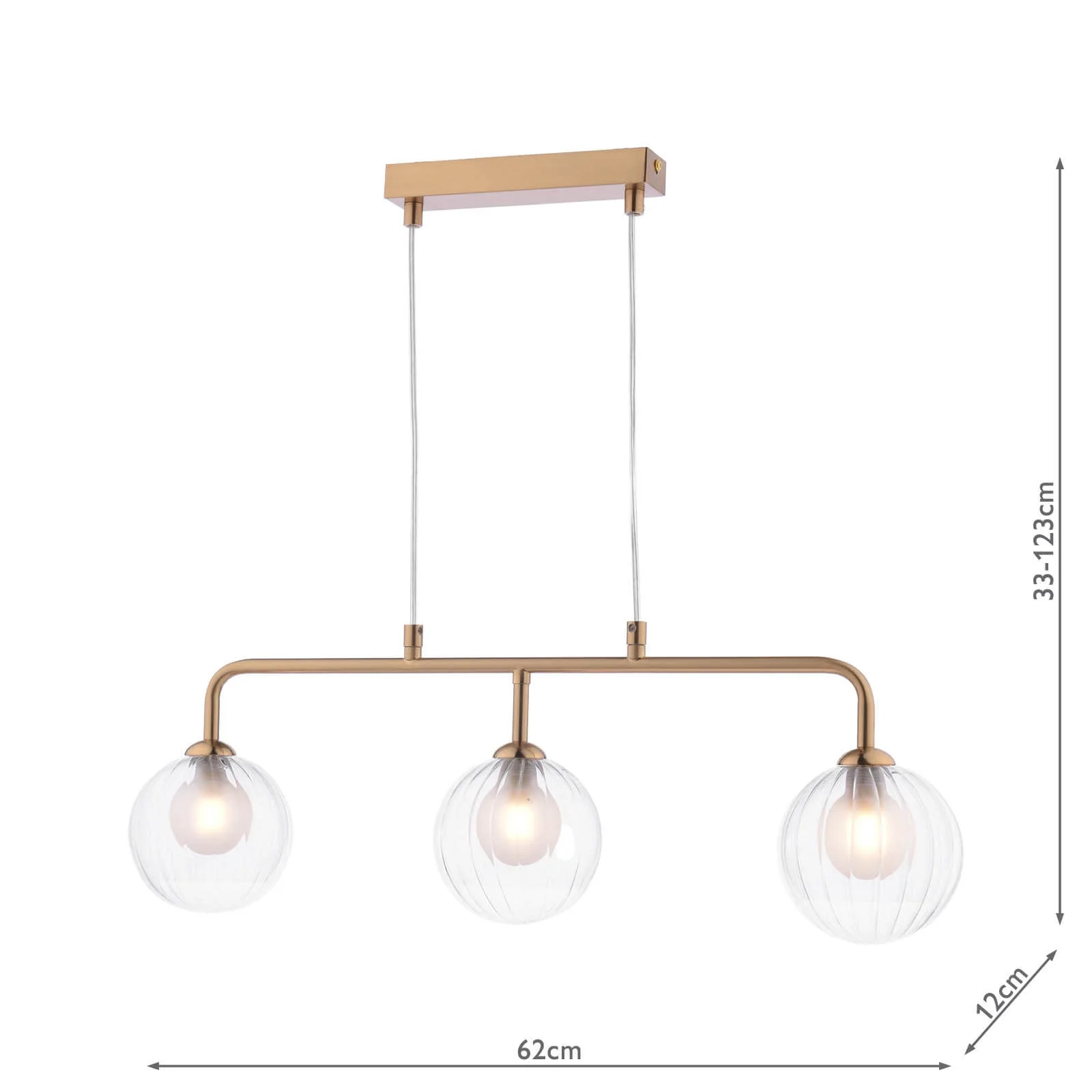 Feya 3 Light Kitchen Light - Various Finish - Image 6