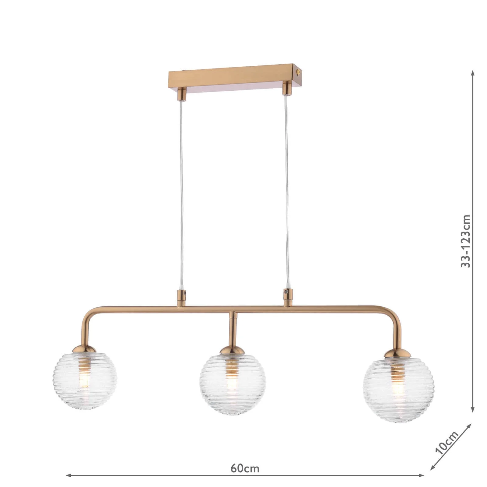 Feya 3 Light Kitchen Light - Various Finish - Image 9