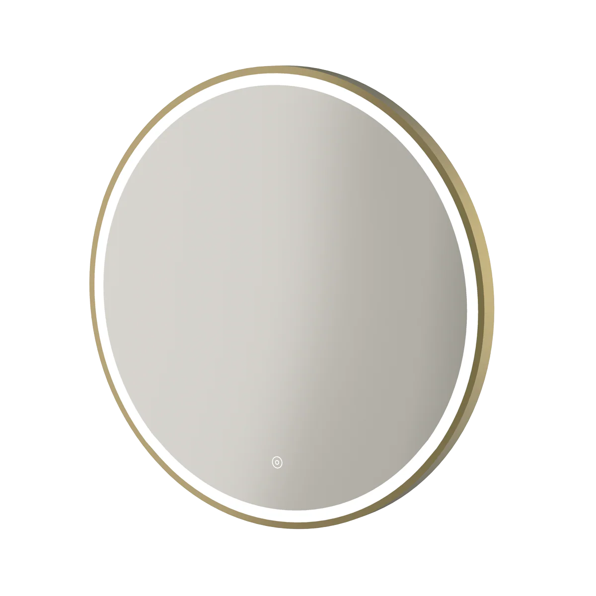 Fuse Frame Black/Brushed Brass Round  - Bathroom Mirror With LED Light IP44 - Image 2