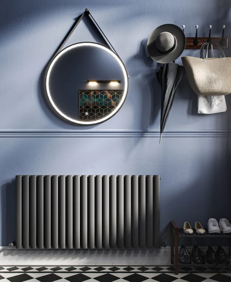 Fuse Frame Black/Brushed Brass Round  - Bathroom Mirror With LED Light IP44 - Image 3
