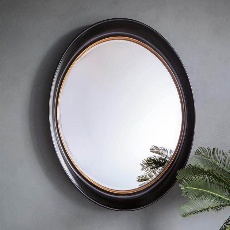 Fiddock Mirror Black and Gold W1000 x D85 x H770mm - Image 2