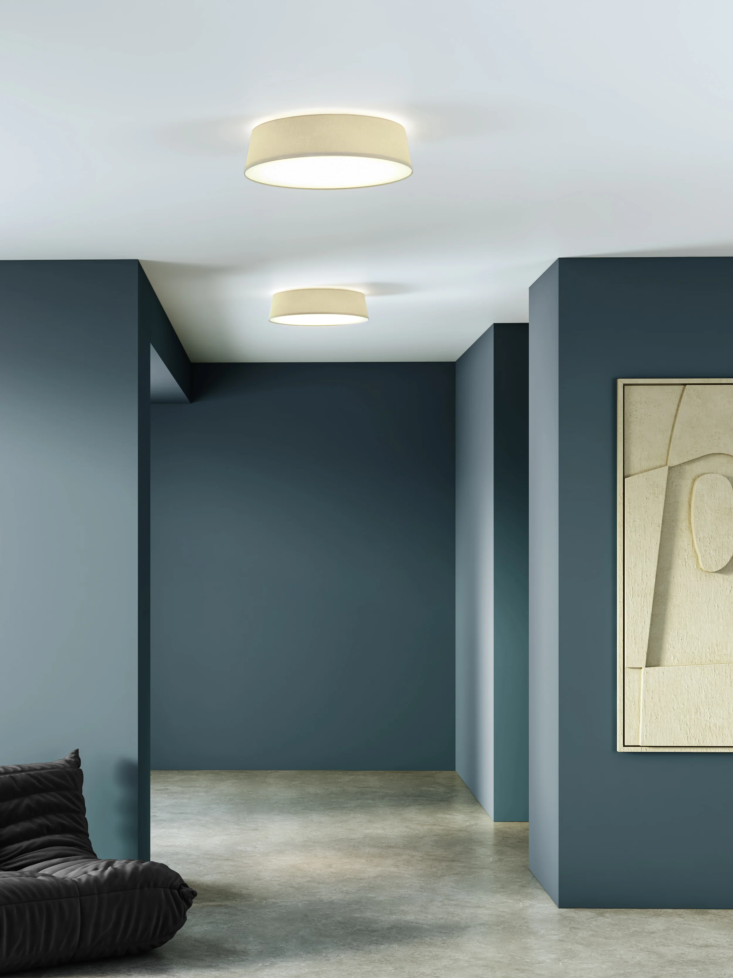 Fife 330/430/530 Flush Ceiling Lights - White/ Putty Finishes - Image 22