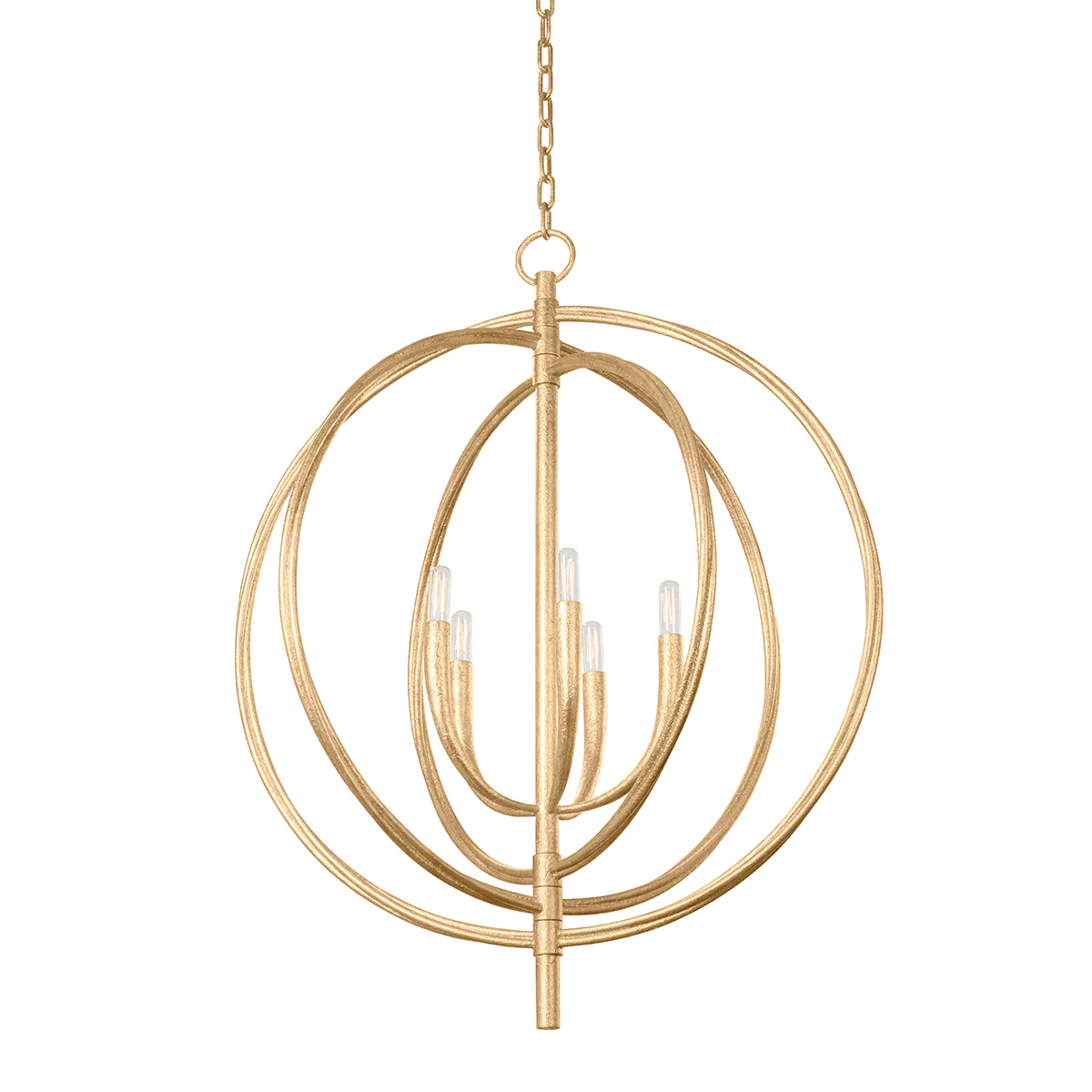 Fillea 5Lt Pendant - Black Iron/Gold Leaf - Image 2