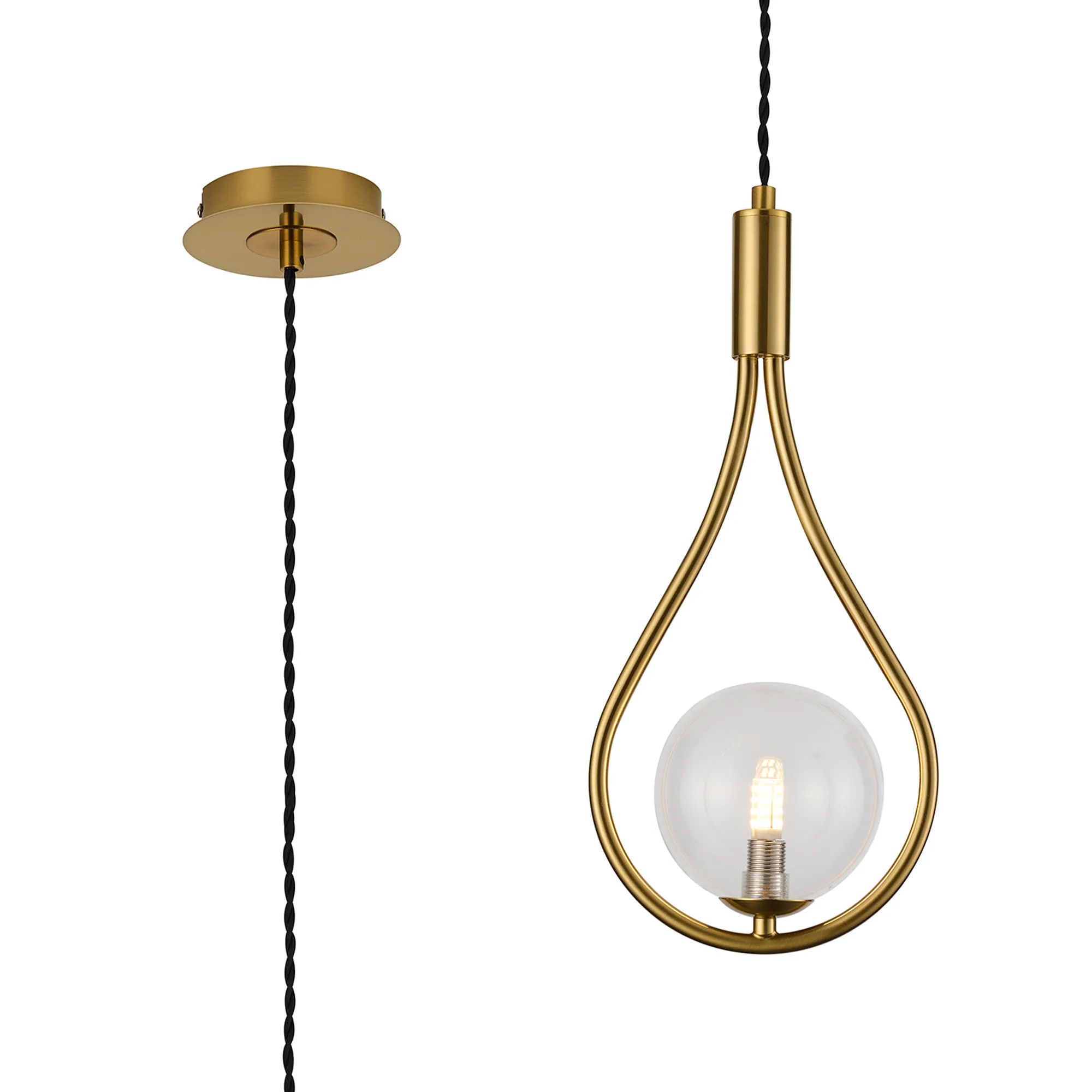 Finchley Teardrop Pendant/Semi Ceiling Convertible - Image 2