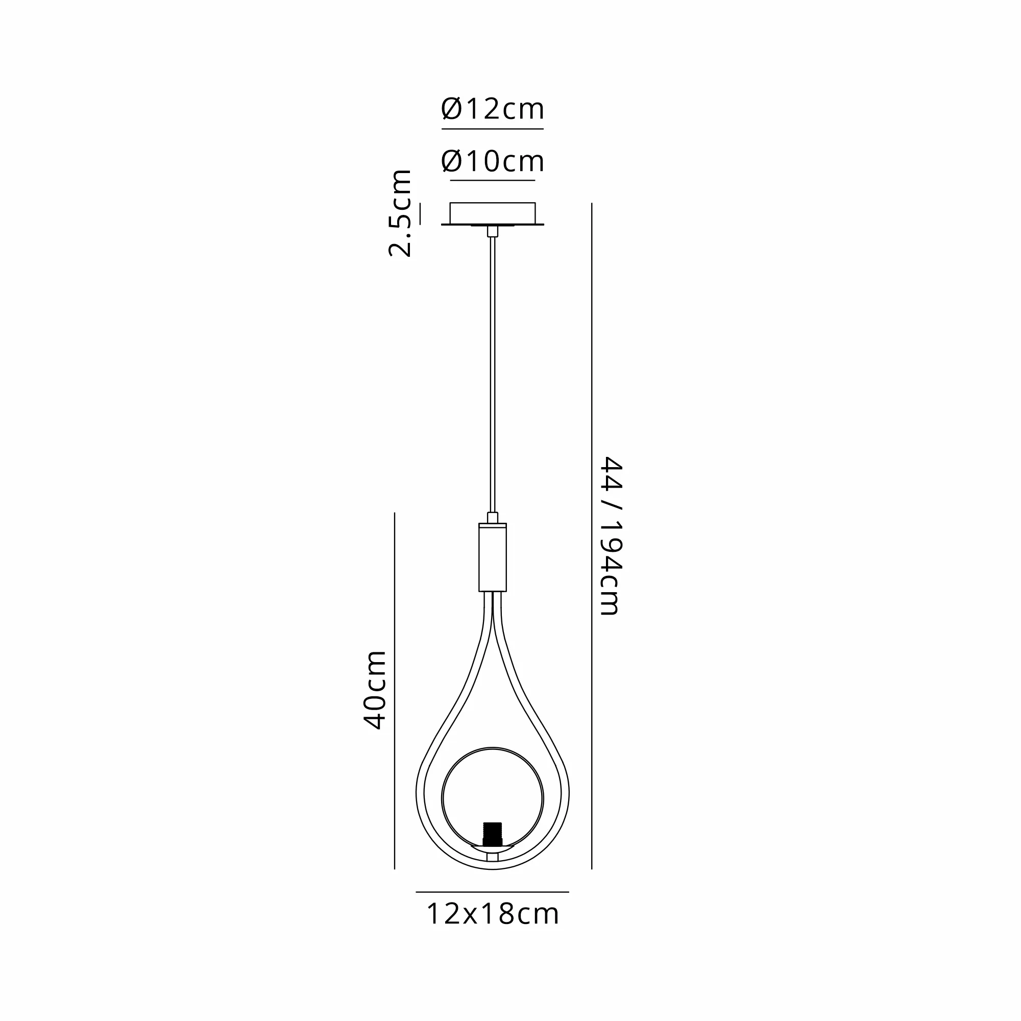 Finchley Teardrop Pendant/Semi Ceiling Convertible - Image 6