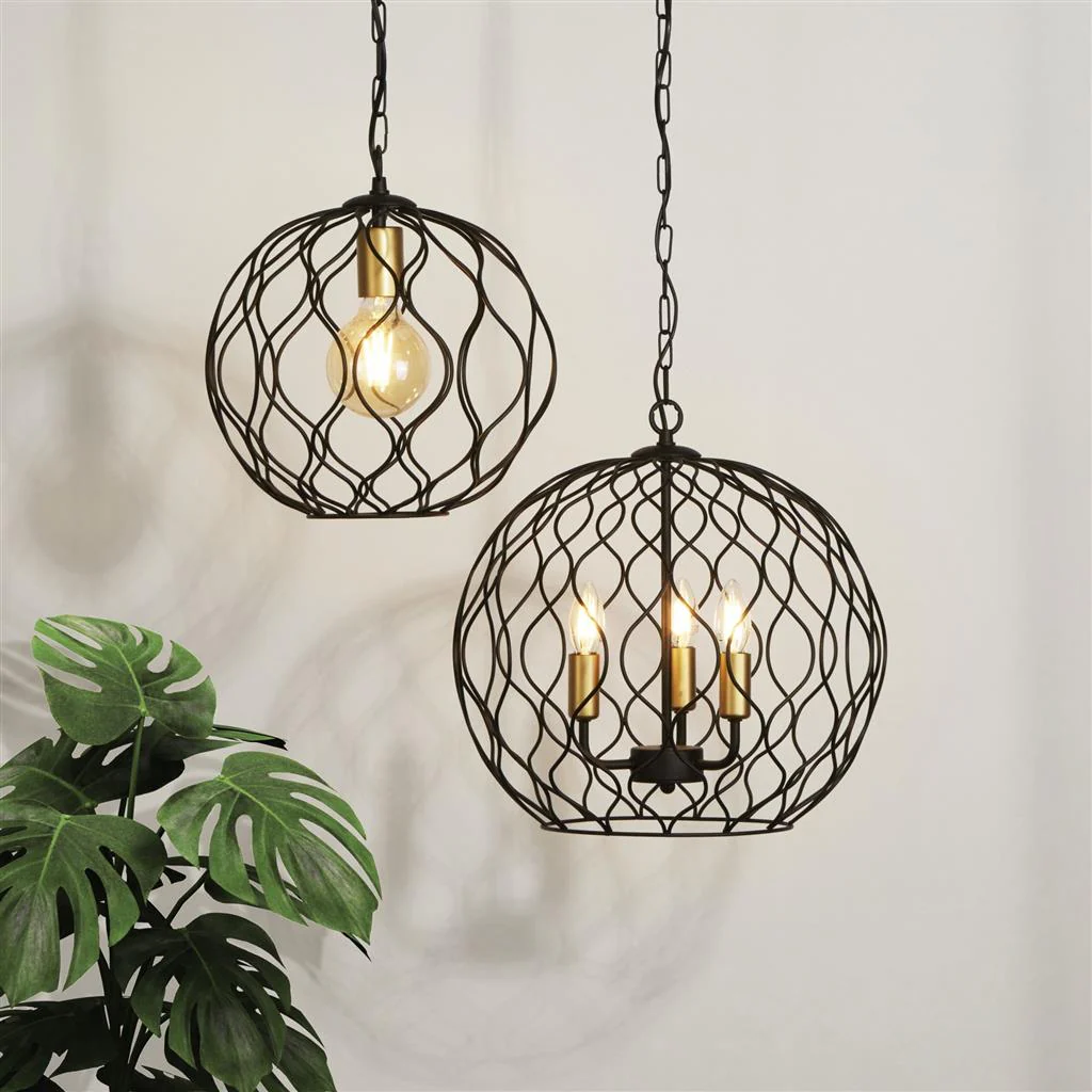 Finesse Pendant - Black & Gold Metal - Image 4